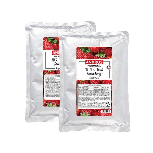 앤드로스 딸기 리플잼 1kg 2개세트