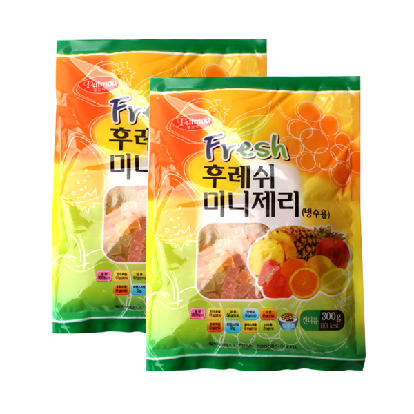 팥모아 빙수용 과일맛 젤리 300g 2개세트