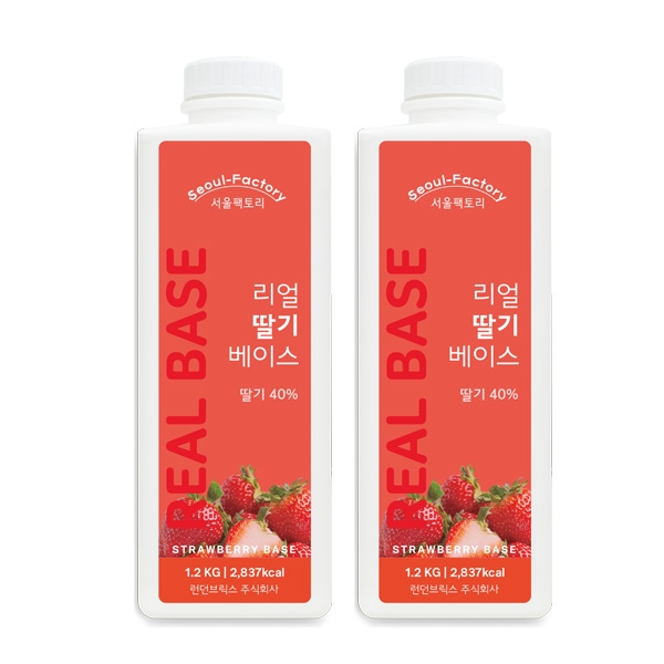 서울팩토리 리얼 딸기 베이스 1.2kg 2개세트