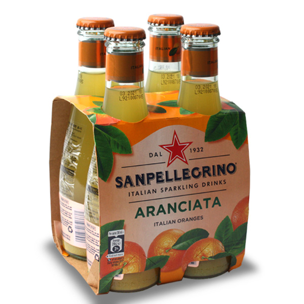 산펠레그리노 병 탄산음료 아란시아타 오렌지 200ml 4개세트